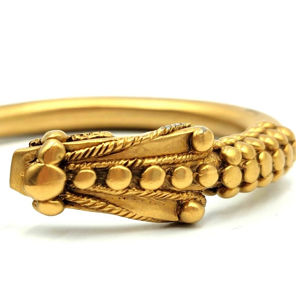 Metropolitan Museum Snake Head Bangle Gold Plate - Picture 4 of 8